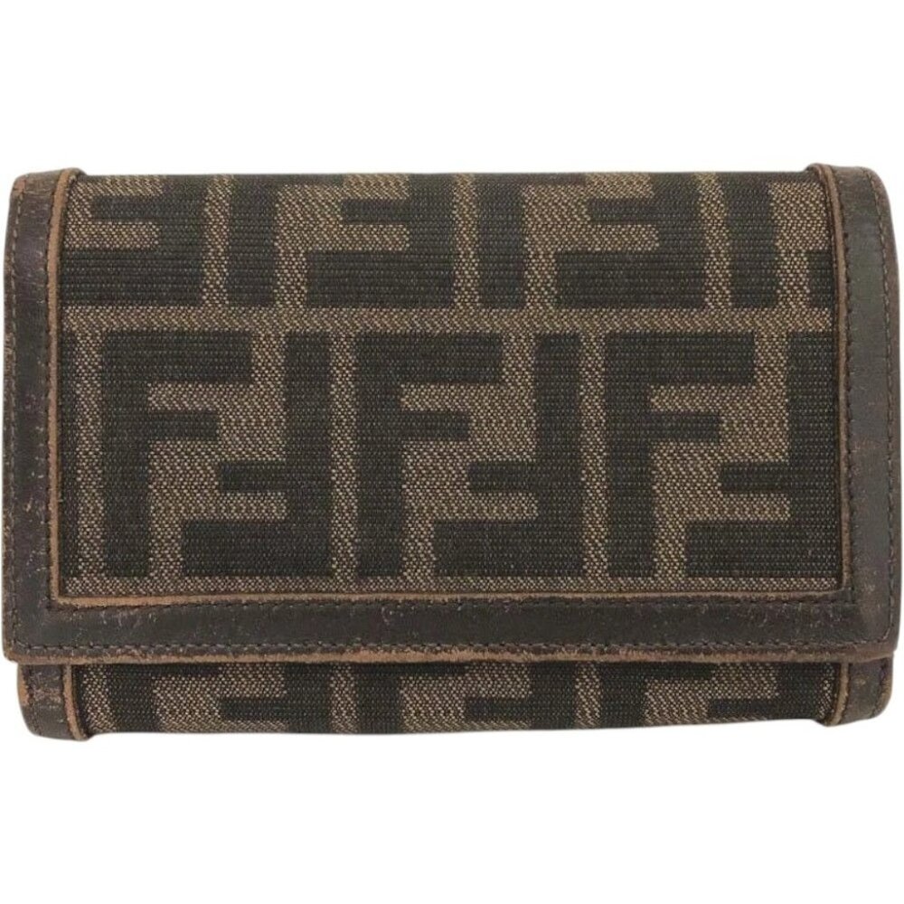 (L1) Fendi Wallet Brown PVC